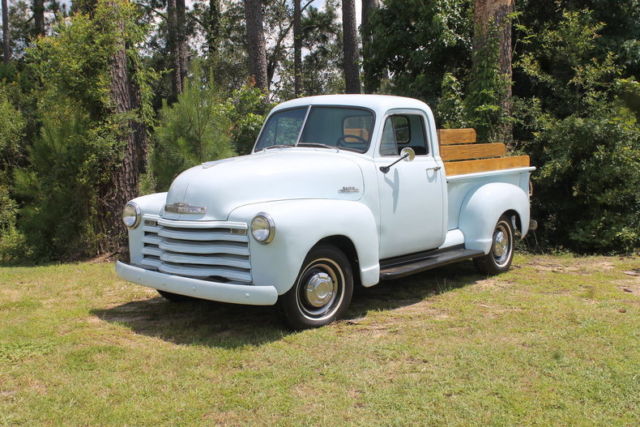 1953 chevrolet 3100 0 powder blue 235 i6 3 speed manual