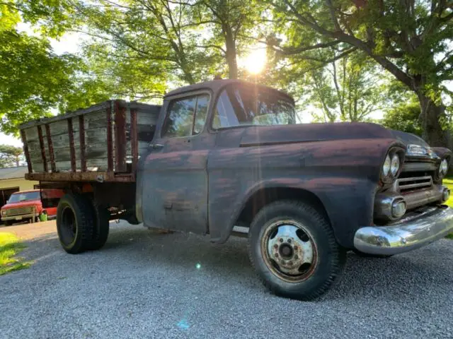 1957 chevy 3800 dually dump truck w/ 1959 front clip / hot rat street rod / runs