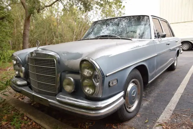 1970 mercedes benz 300sel 6.3 sunroof euro solid az project 906g grey blue met