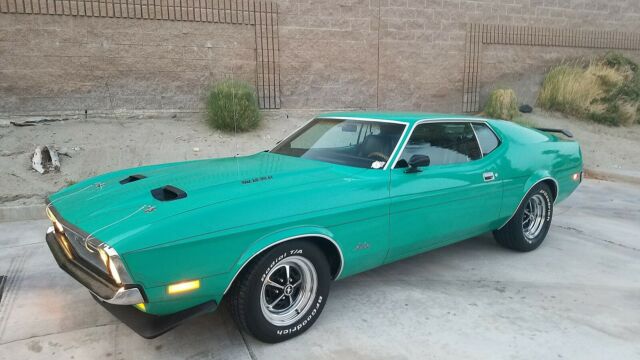 1 of 1 grabber green 1971 mustang fastback 351c 4v 4 speed posi original paint!!