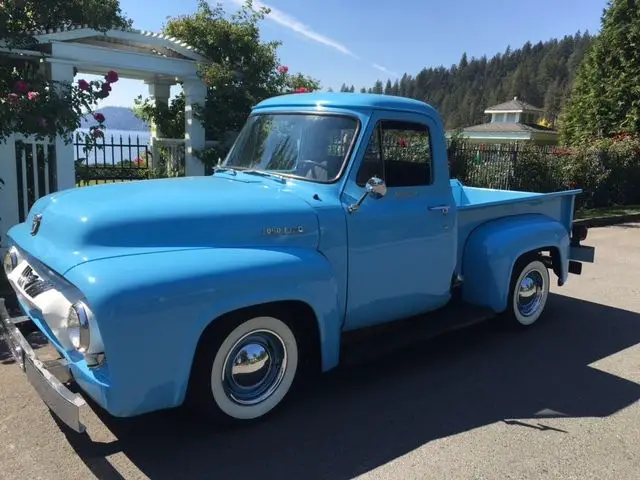 1954 ford f100 custom cab pickup. restored stock
