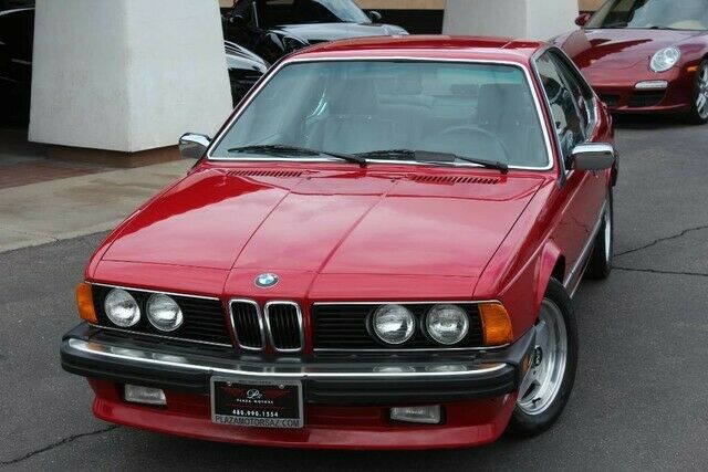 1986 bmw 6-series 635csi. cinnabar red/black. 49k miles. clean car fax