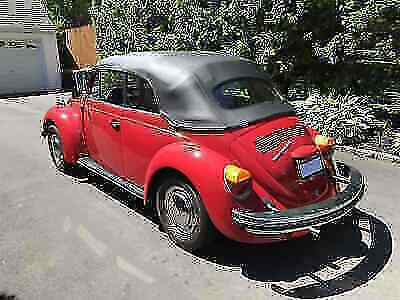 1974 volkswagen super beetle convertible convertible red rwd manual chrome