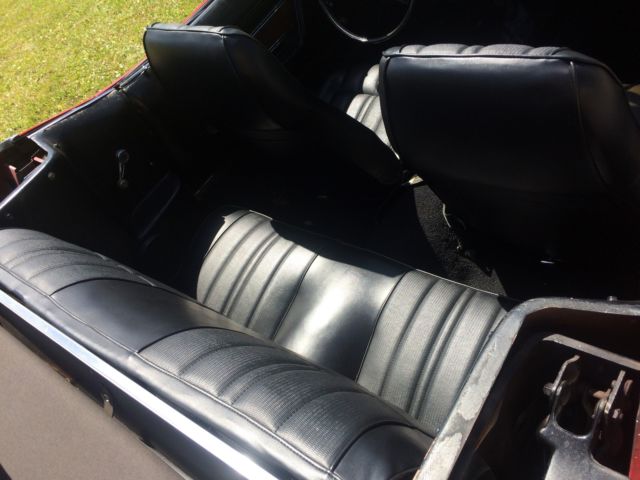 1971 mustang convertible 6 cyl 3 speed red with black interior & top