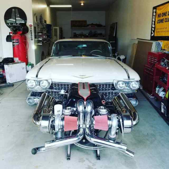 custom 1959 cadillac bagged on 24s show hotrod rat rod ledsled streetrod sema
