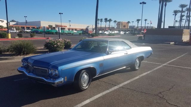 1973 oldsmobile delta 88 royale, 60k miles blue coupe 350 v8 3-spd auto