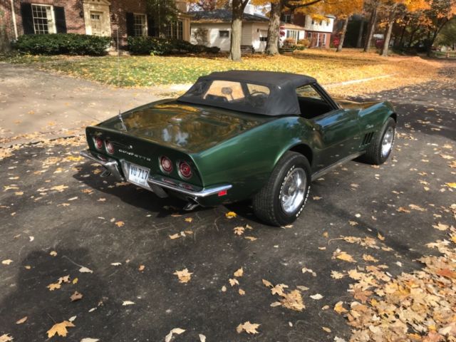 1969 chevrolet corvette stingray 350/350 numbers 4-speed convertible w/hardtop
