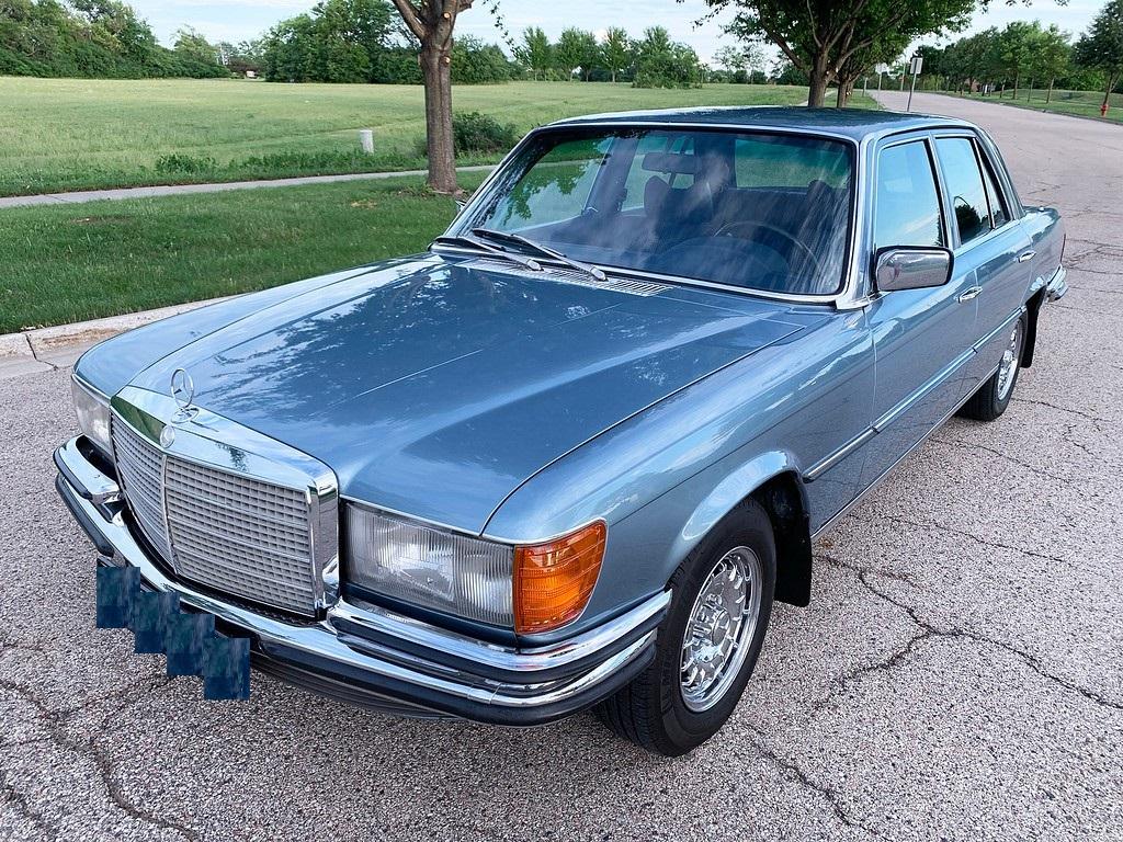 1978 mercedes-benz s-class 350 se w116 sedan gray-blue metallic