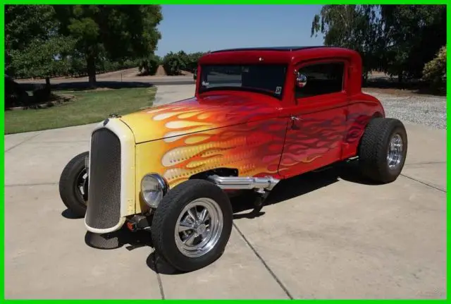 all steel 1932 plymouth 3 window coupe 383/700r posi 4wdb tilt ac 396 hp 33 34