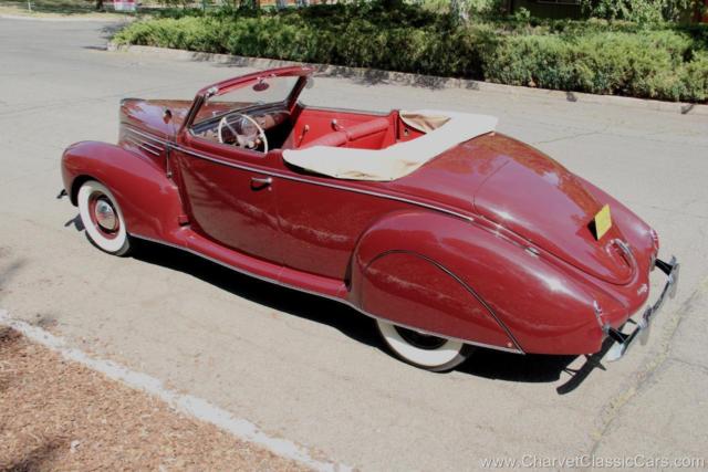 1939 lincoln zephyr convertible coupe. gorgeous! see video