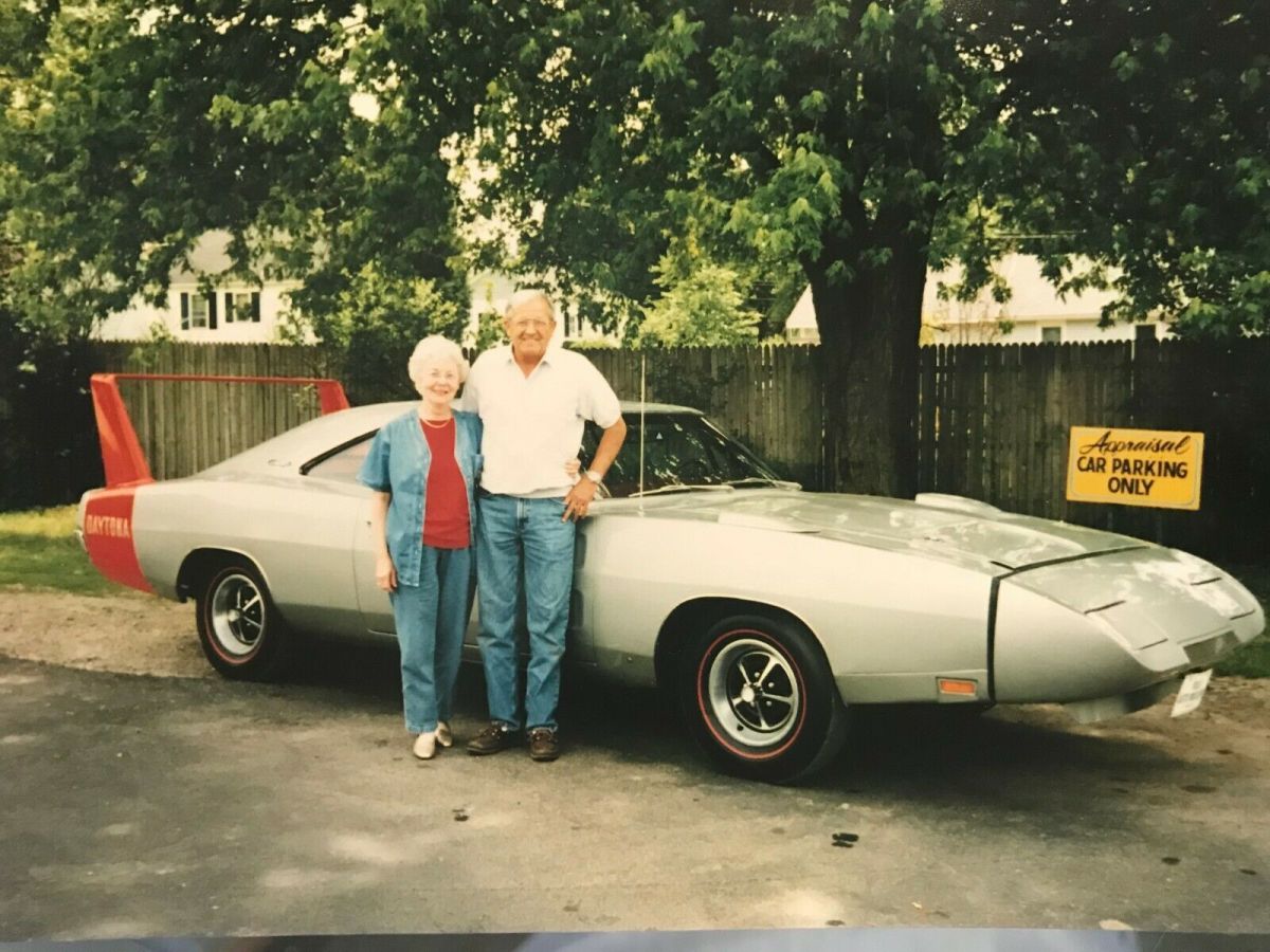1969 dodge daytona charger 1 of 1, silver w/ red wing, red interior 440 4 speed