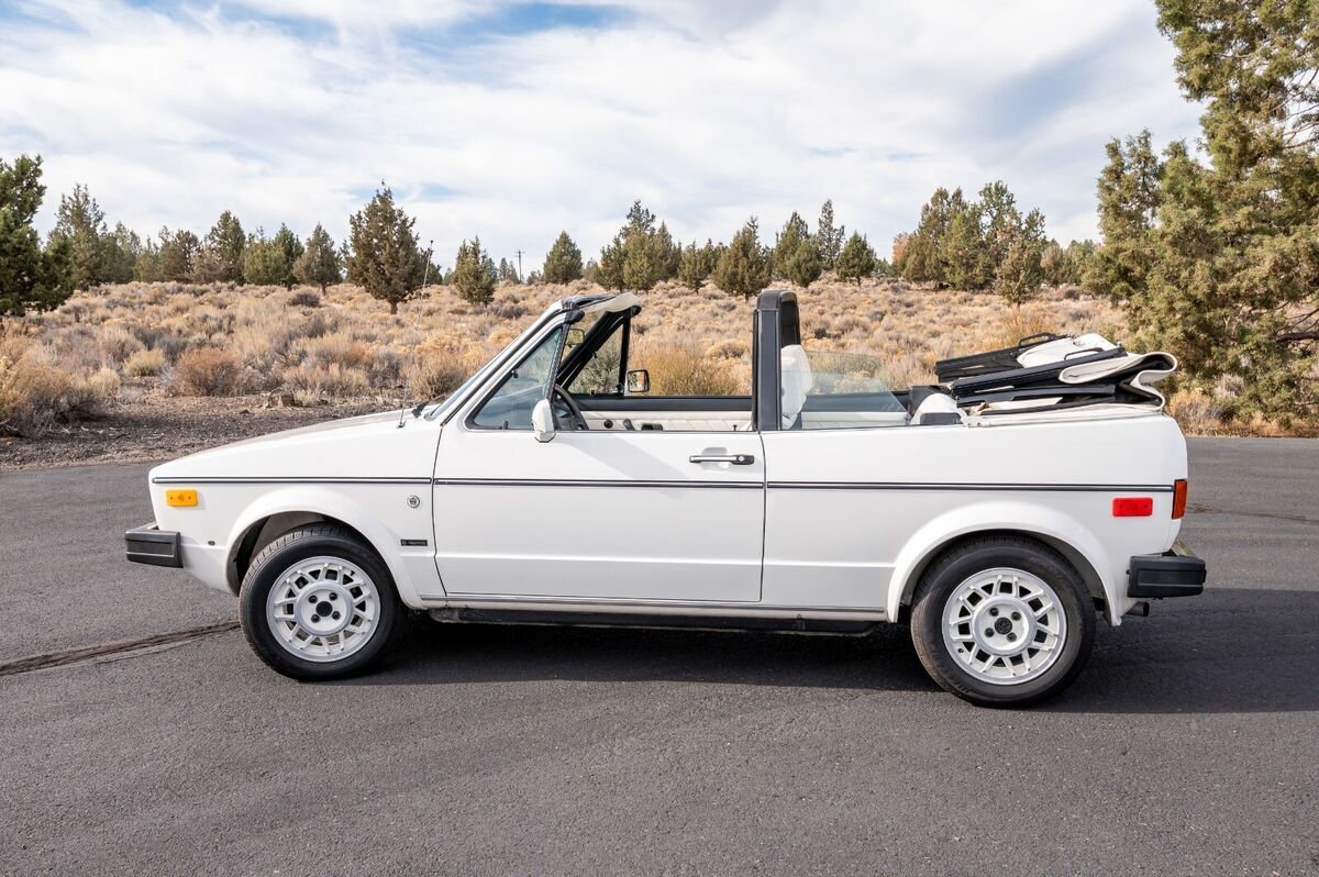 1987 volkswagen cabriolet wolfsburg convertible triple-white fwd manual