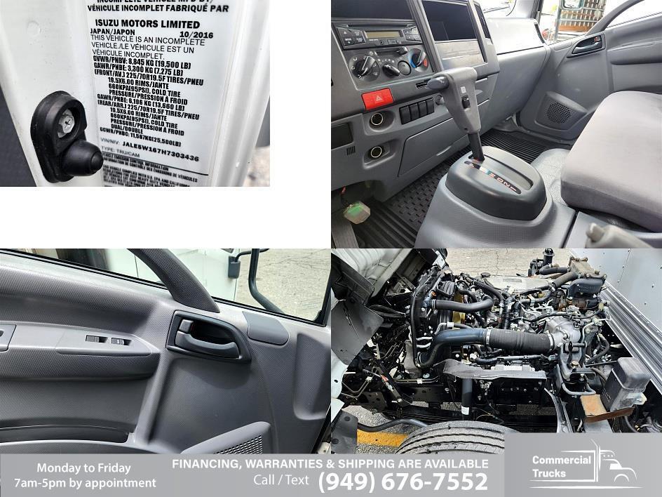 2017 isuzu nrr 16ft + lift wrnty 19500gvw noncdl