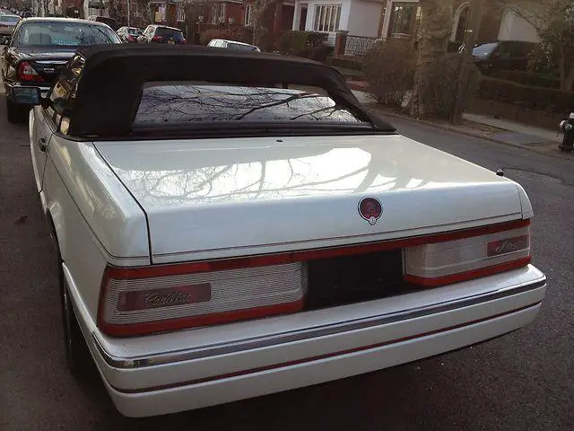1990 cadillac allante 64000 miles white conv 8 cylinder engine 4.5l/275 automat