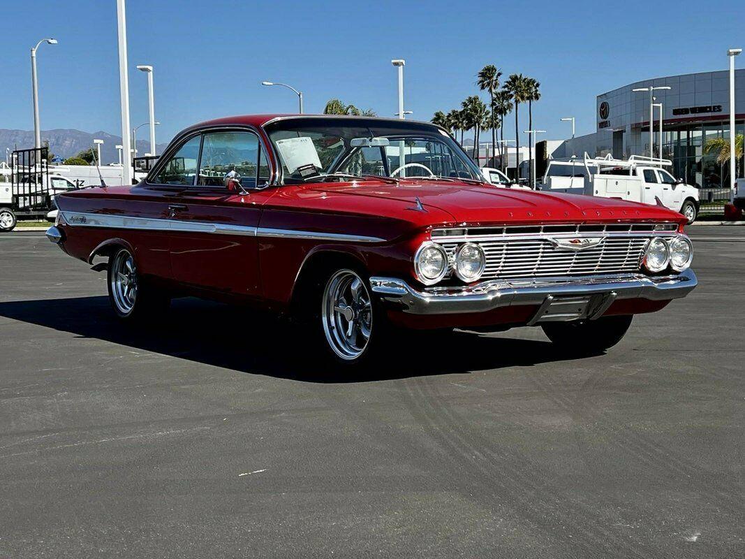 1961 chevrolet impala hardtop red coupe 409ci big block v8 engine
