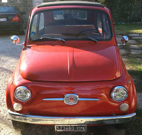 1968 fiat 500 110f model l luxury red