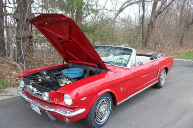 beautiful red convertible ready to roll!