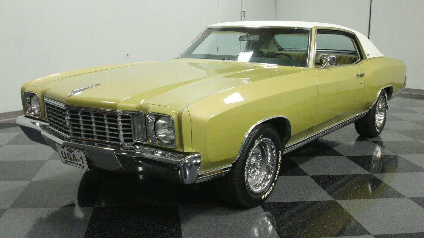 1972 chevrolet monte carlo luxury coupe vinyl hardtop