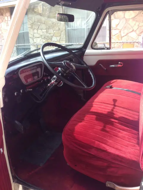 white exterior, red interior, short bed, v8 292, great condition clear title