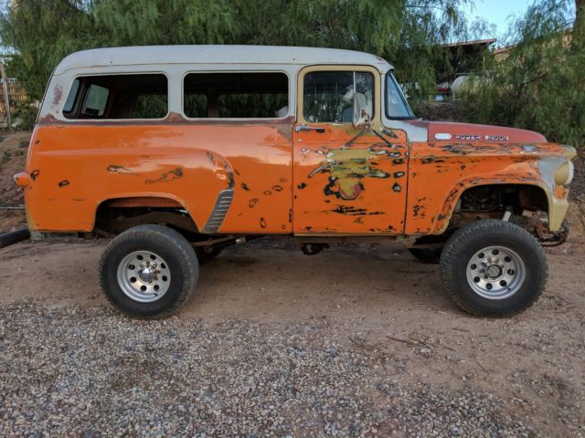 original 1961 town wagon, power wagon, nice desert running driving truck