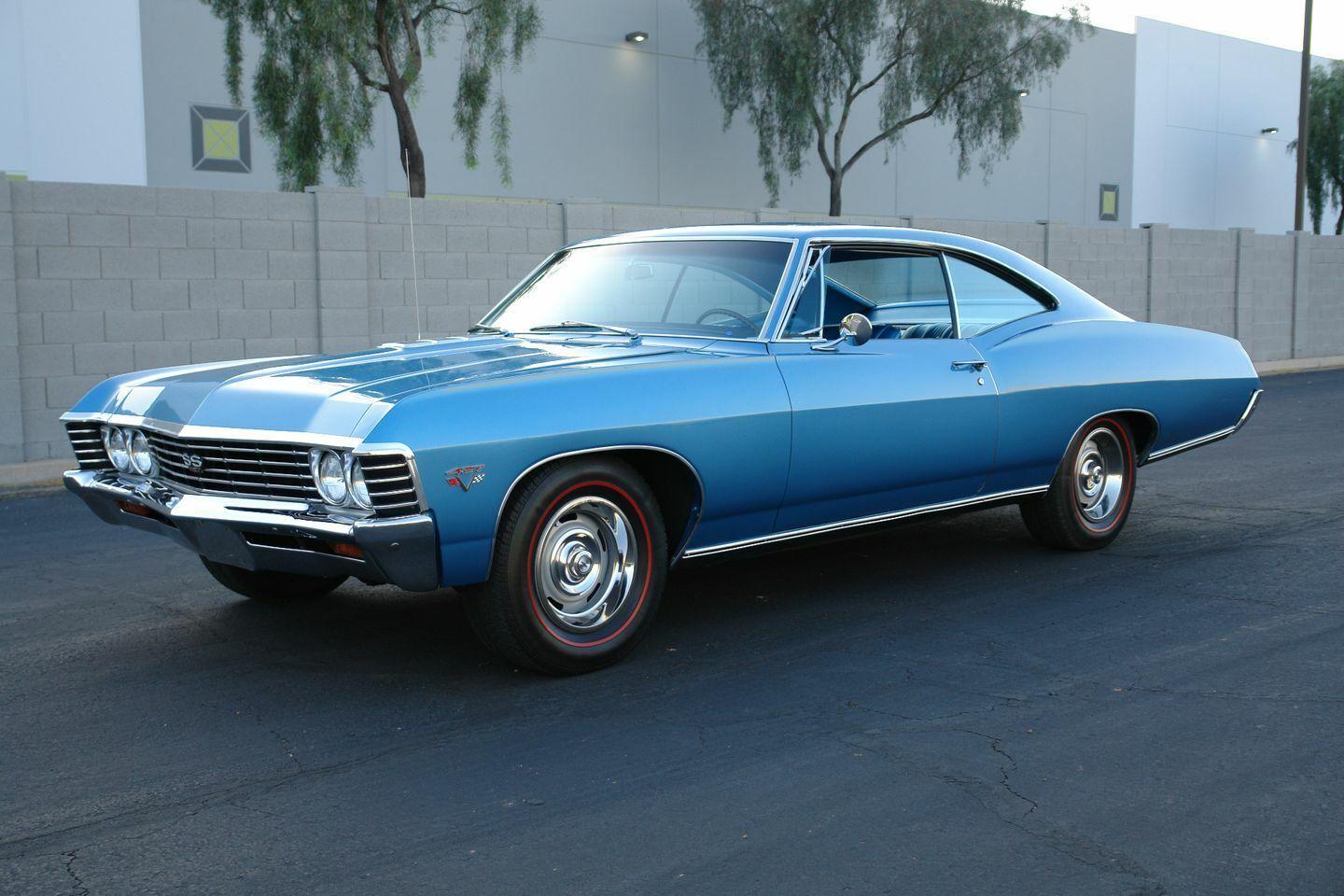 1967 chevrolet impala ss 427 blue with 66520 miles