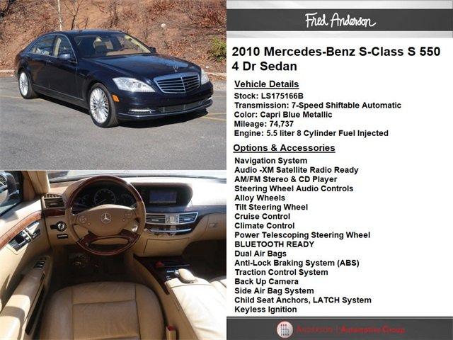 used 2010 mercedes-benz s 550 asheville, nc 28806 for sale in asheville, north carolina
