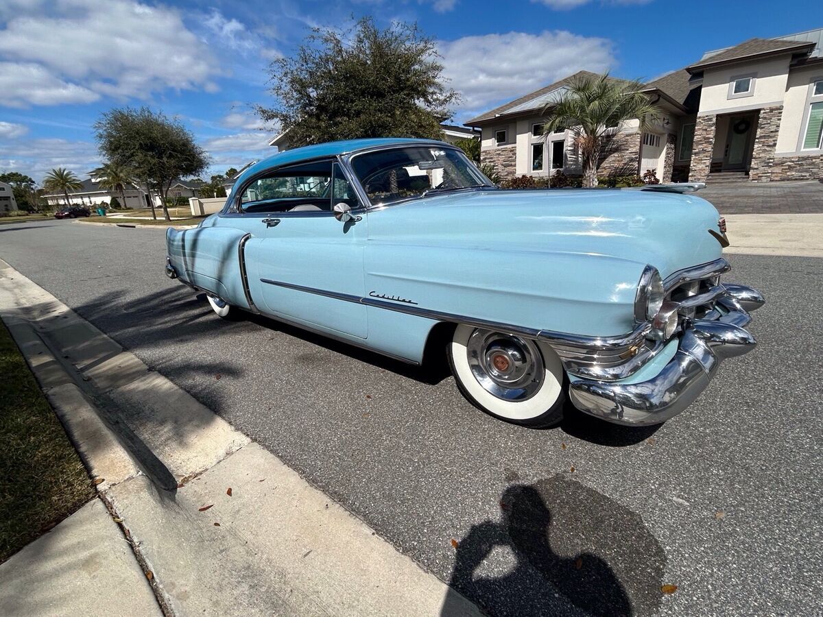 1952 cadillac 62 coupe blue