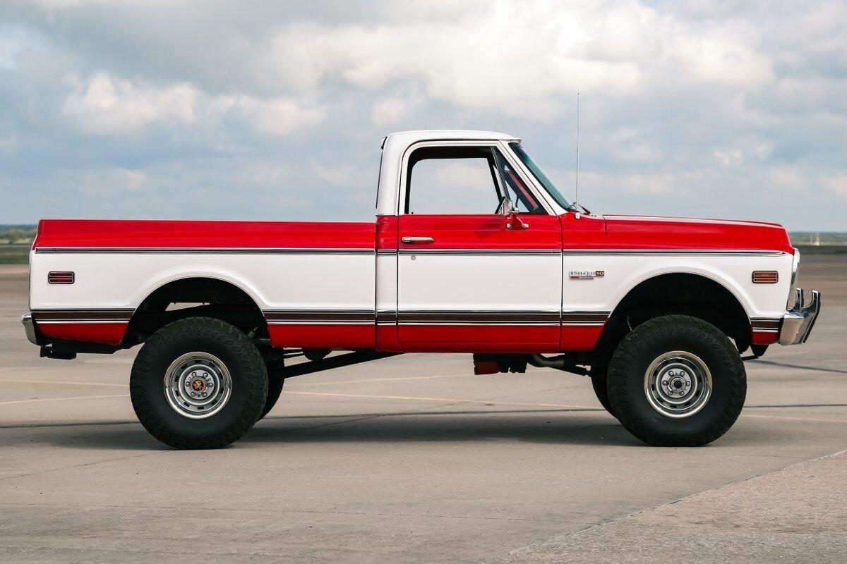 1971 gmc k10 swb 8909 miles red and white truck 350ci v8