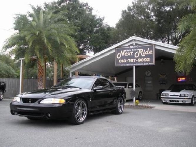 very clean 1997 ford mustang svt cobra convertible triple black 82k m in tampa, fl