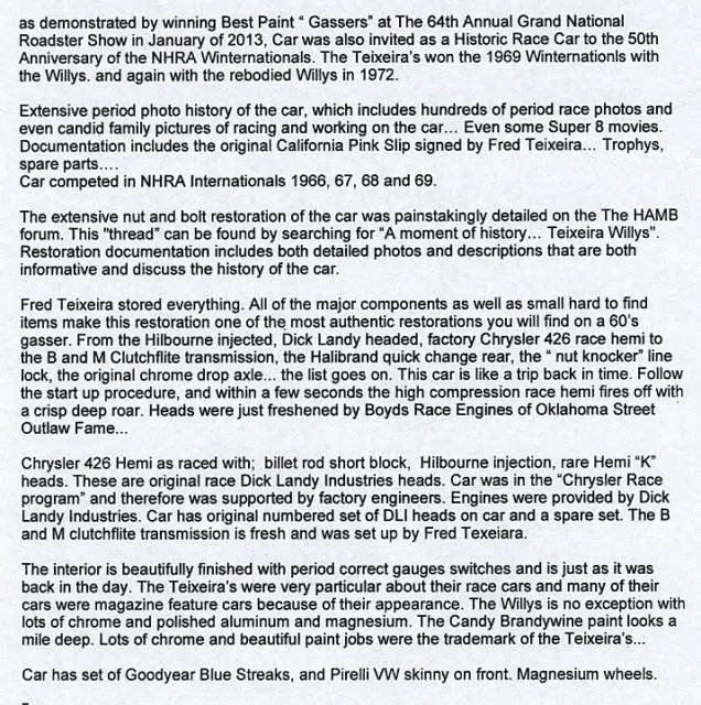 1940 willys gasser texieria and son, nhra record b/g et and speed 1966 67 68 69