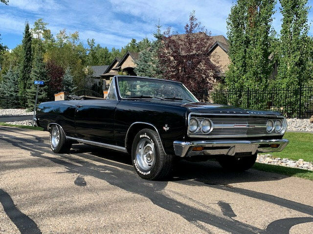 no reserve 1965 chevrolet malibu ss super sport convertible triple black 138 vin