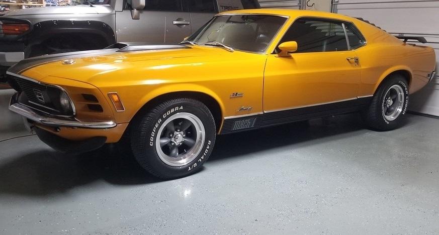 1970 ford mustang mach i fastback grabber orange 351 cleveland m-code v8 300hp