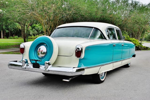 outstanding 1955 nash ambassador sedan nicely restored beautiful paint chrome !