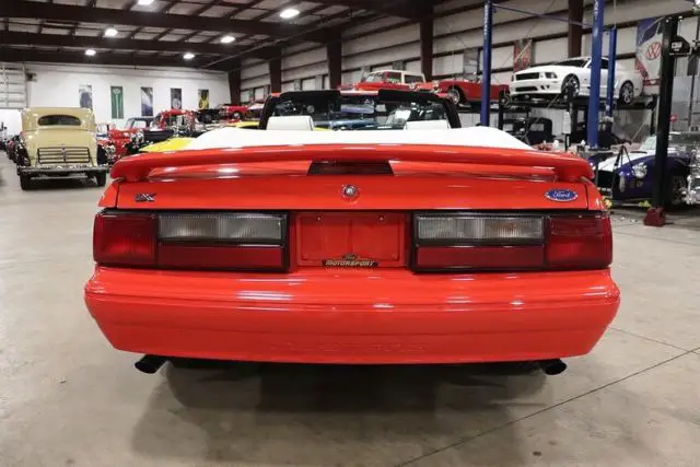 1992 ford mustang lx 5.0 convertible 36209 miles vibrant red convertible 5.0l ef