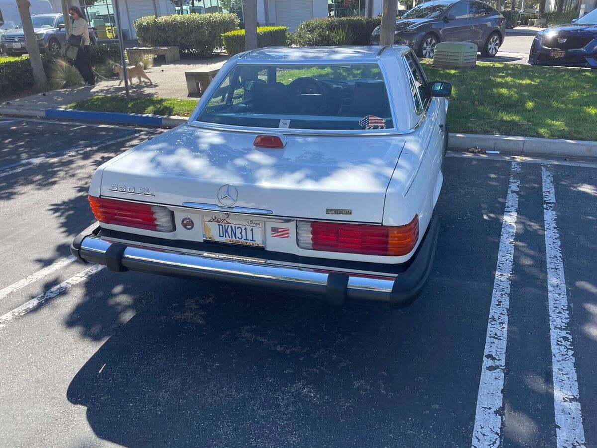 1987 mercedes-benz 560sl convertible white sl