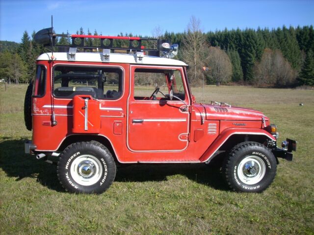 1976 toyota #309 freeborn red landcruiser fj40 in outstanding original condition