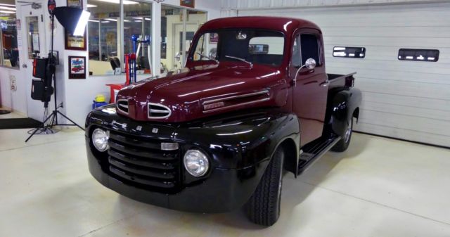 1950 ford pickup f-1 96446 miles maroon/black truck 302 automatic