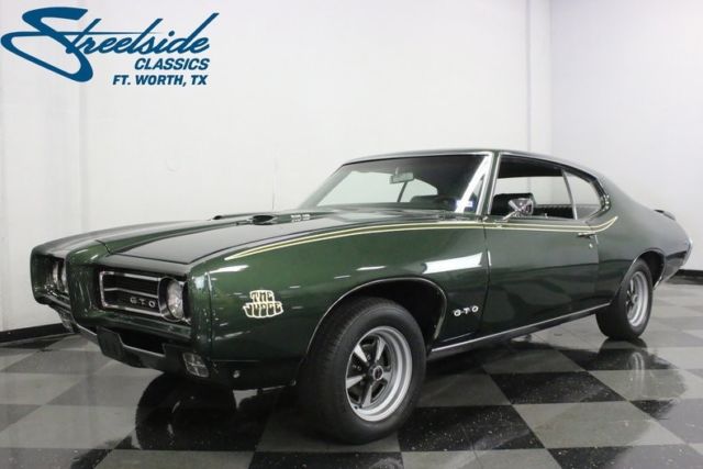 1969 pontiac gto judge tribute 33458 miles midnight green hardtop 400 v8 4 speed