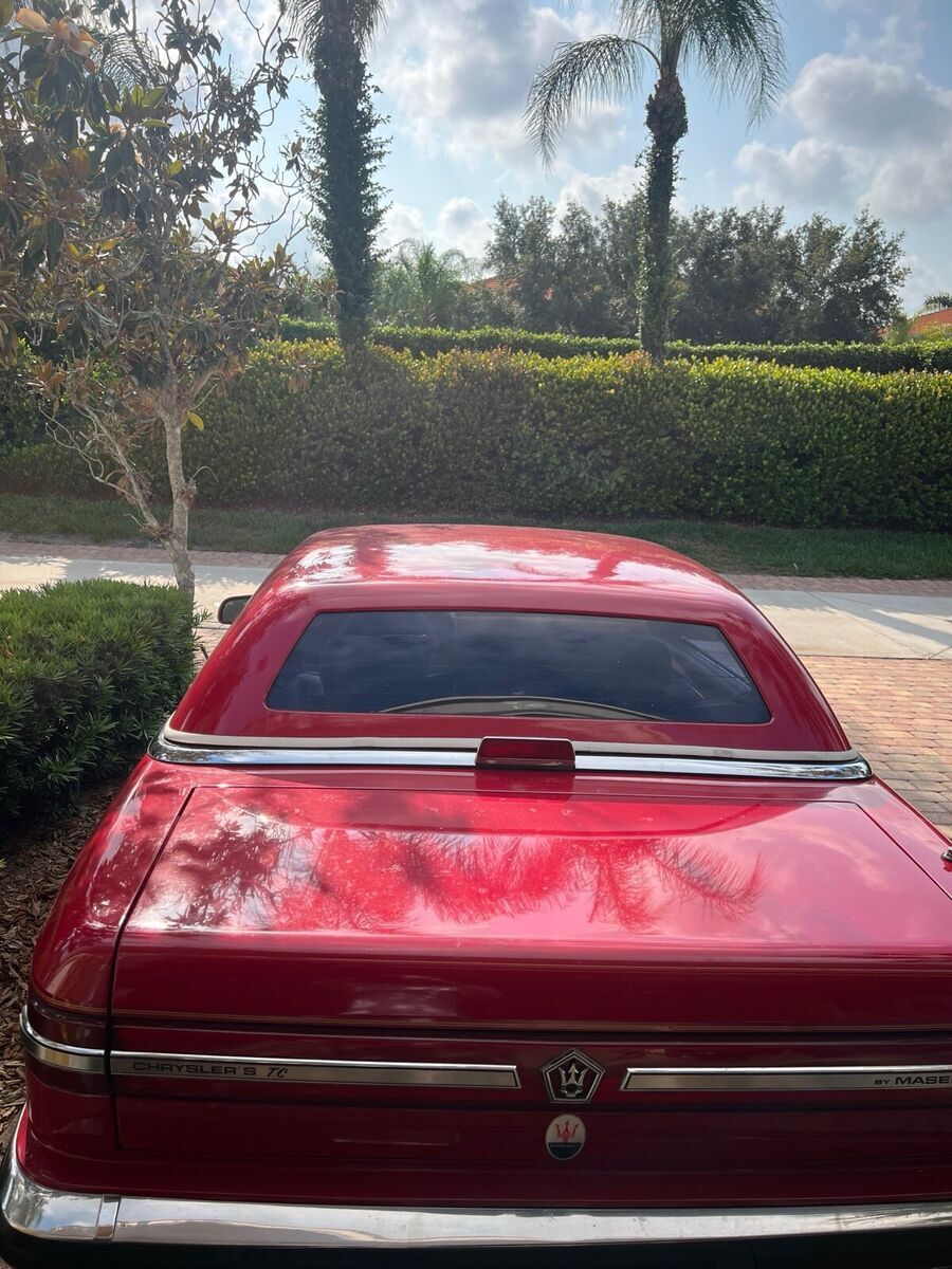 1991 chrysler tc maserati convertible red by maserati