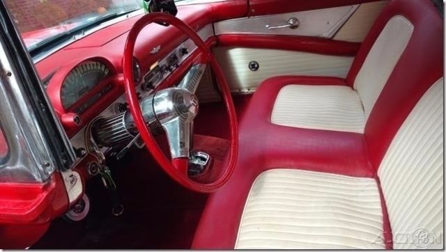 1955 ford thunderbird used automatic convertible, removable hardtop