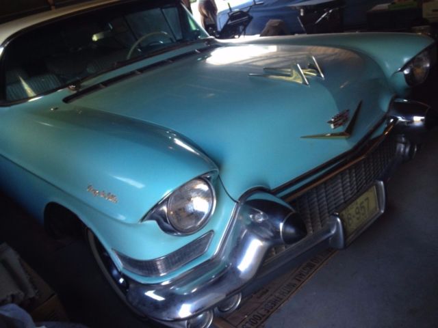 1957 cadillac coupe deville blue