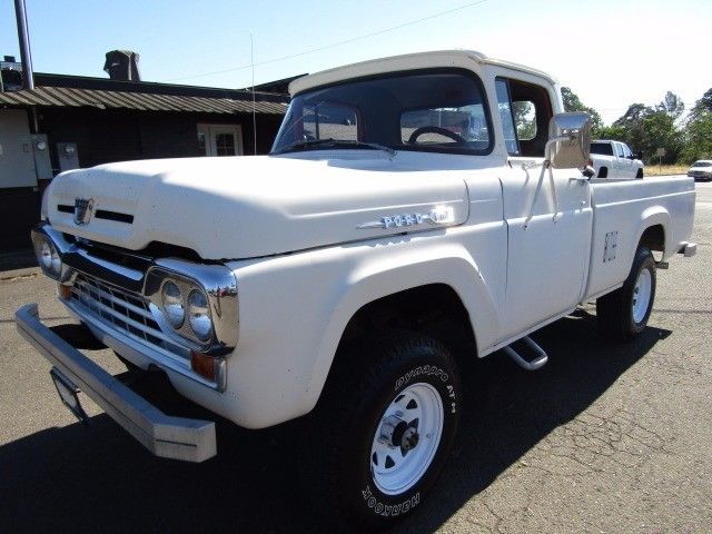 1960 ford f100 4x4 *white* 390 v8 manual no reserve !!