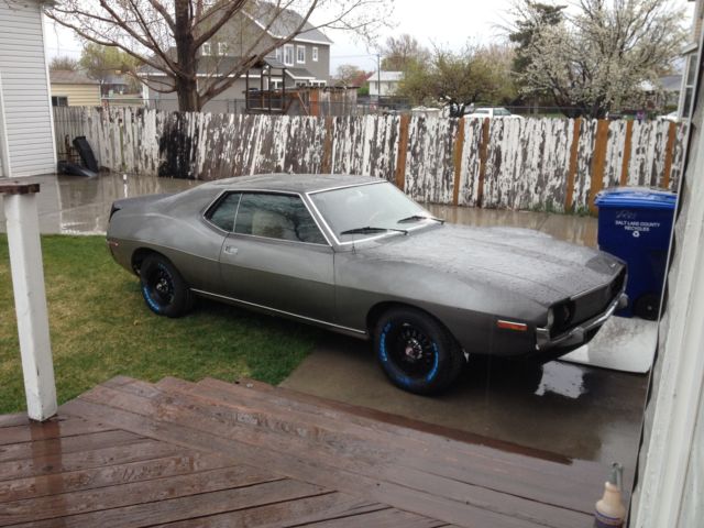 1972 amc amx musclecar gunmetal gray 360ci fast running automatic complete pro