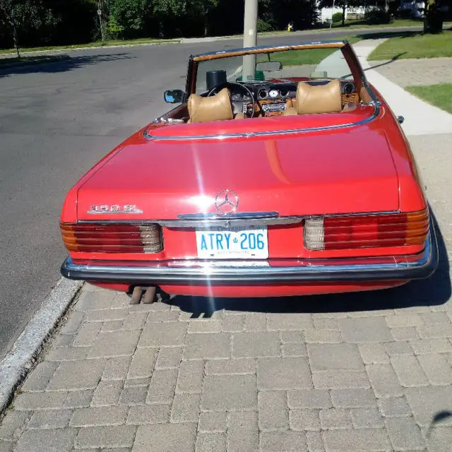 72 mercedes 350 sl #189 exc orig cond red euro light/bumpers norust full service