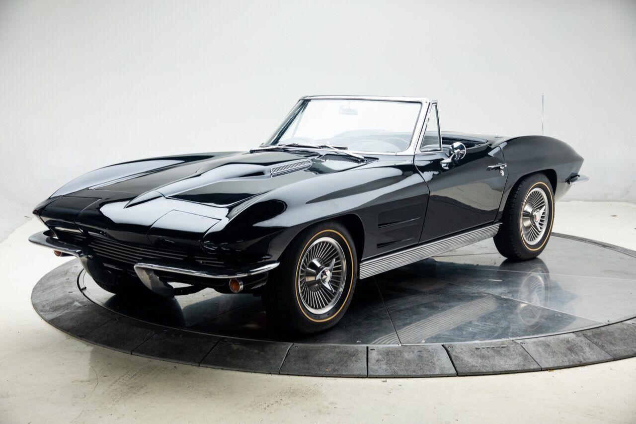 1963 chevrolet corvette 327 manual 4 speed convertible tuxedo black 30001 miles