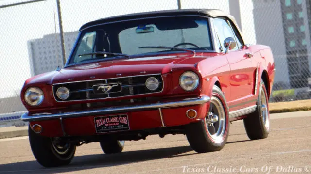 1965 ford mustang 289 cu. in v8 4.7l convertible red 4 speed video