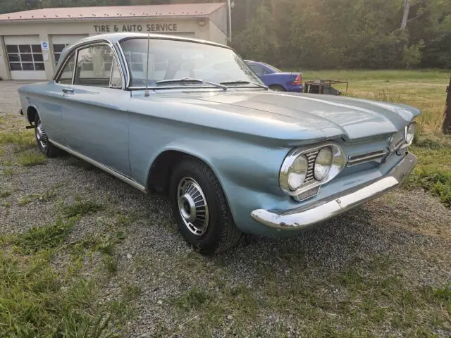 1962 chevrolet corvair coupe blue rwd automatic monza