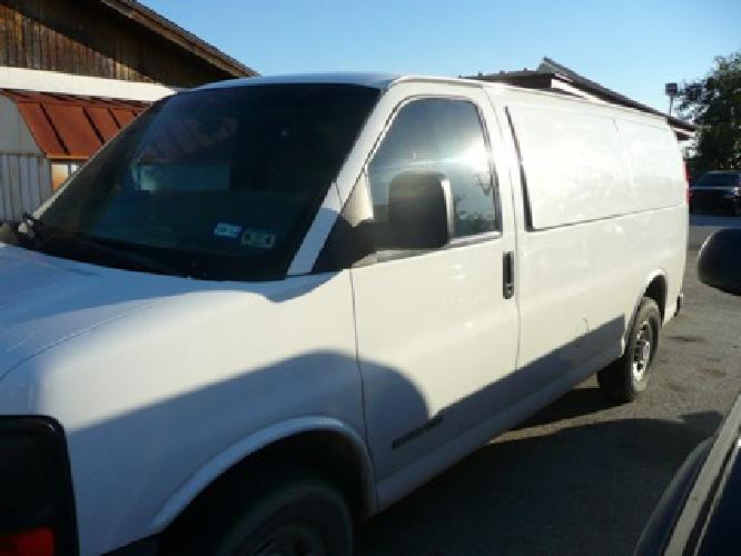 obo 2005 gmc 3500 express cargo van outside access door package utility work truck in dallas, tx