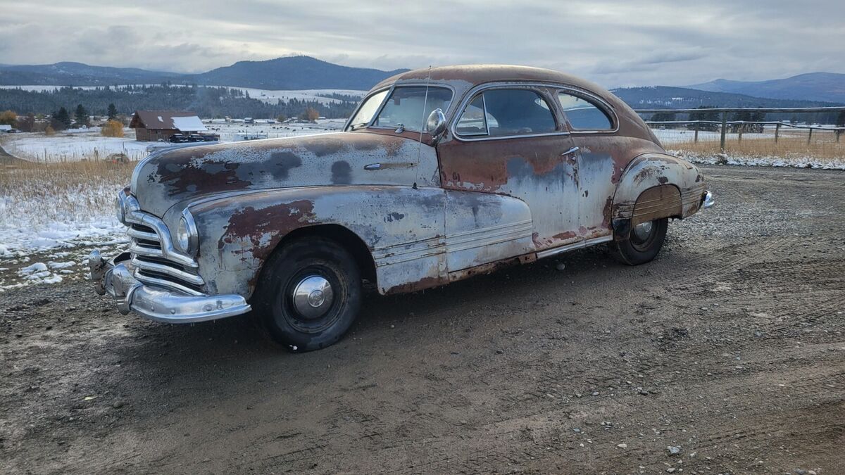 1947 pontiac torpedo fastback coupe: lead sled kustom lowrider rat rod project1