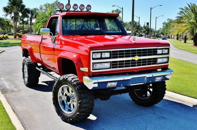 1985 chevrolet c/k20 custom pickup 350 v8 a/c 4x4 lifted